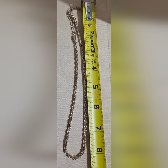 GOLD ROPE CHAIN NECKLACE 16 INCH - Picture 4 of 5